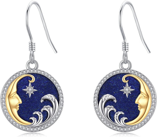 Capybara/Moon/Dinosaur/Cow/Butterfly/Jellyfish/Chcken/Dice/Star/Duck Dangle Earrings for Women Sterling Silver Cute Funny Drop Earrings Birthday/Christmar Gifts for Daughter/Sister/Granddaughter