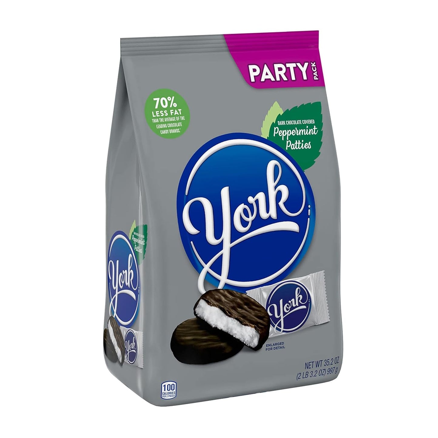 Dark Chocolate Peppermint Patties, Candy Party Pack, 35.2 Oz