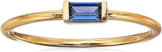 18K Yellow Gold Plated Sterling Silver Cubic Zirconia Fashion Stackable Ring (Previously Amazon Collection)