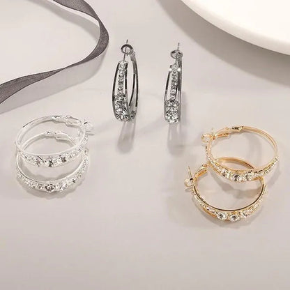 New Exquisite fashion female jewelry Sterling Silver  Diamond Earrings romantic Valentine's Day gift engagement Earrings wedding Earrings anniversary women's jewelry