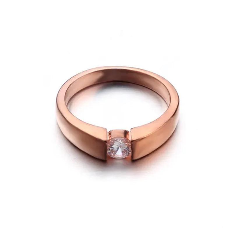 Mens Ring Classic Zircon Rings Bride Wedding Rings Rose Gold Colour Rings Silver Plated Rings Party Gift Rings for Men  Finger Jewelry