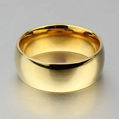 4/6/8mm Width Never Fade Gold Silver Plated Ring Men/Women Gift Classic Gold Wedding Bands Rings for Men Jewelry