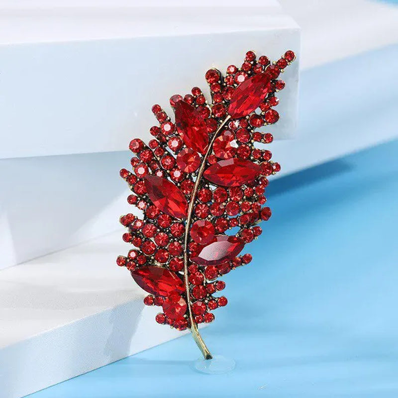 Leaves Brooches Fashion New Creative Leaf Brooch Elegant Trend Women'S Antique Silk Scarf Button Accessory Pin
