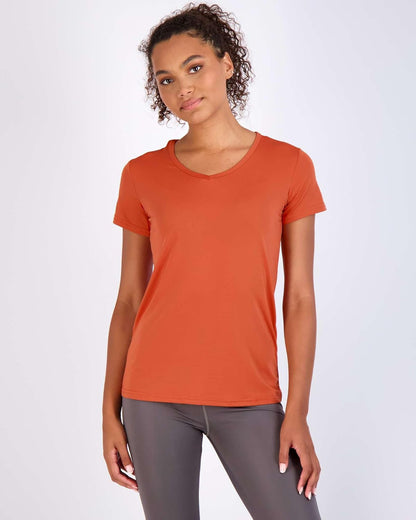 5 Pack: Women'S Short Sleeve V-Neck Activewear T-Shirt Dry-Fit Wicking Yoga Top (Available in Plus)