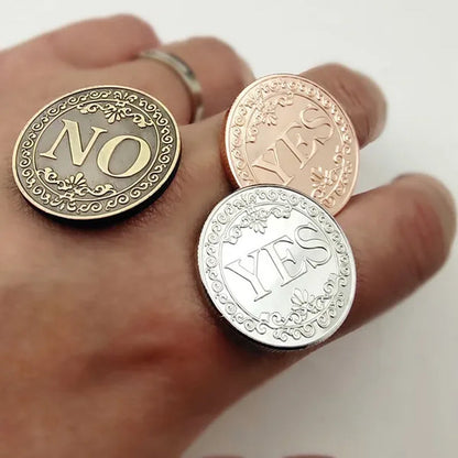 3D Embossed YES NO Decision Lucky Coin Collection Coins