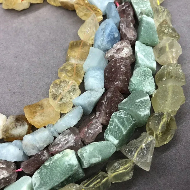 Natural Gravel Raw Stone Lemon Strawberry Quartz Aquamarine Aventurine Citrine