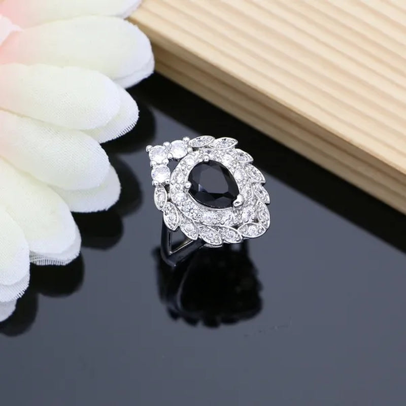 5 Colors Jewelry Set for Women Blue Sapphire Gemstone 925 Silver Jewelry Sets Drop Earrings for Wedding Women Gift