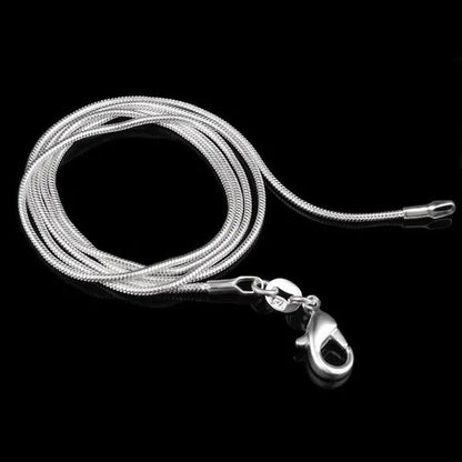 Wholesale Price  High Quality 10pcs/lot Snake Chain Necklaces Pendant 925 Sterling Silver Women Men Wedding Engagement Classic Jewelry Fashion Party Gift