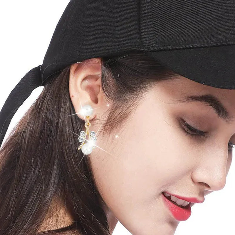 Elegant 3Pcs/Set Party Gift Wedding Bridal Jewelry Diamond Imitation Pearl Necklace Earring Sets