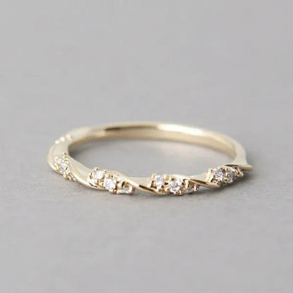 Simple and Exquisite Fashion Three-color Rose Gold Gold Silver Women's Ring, Cute Princess Ring Elegant Promise Ring, The Best Choice for Girlfriend Gifts. Size US5-11