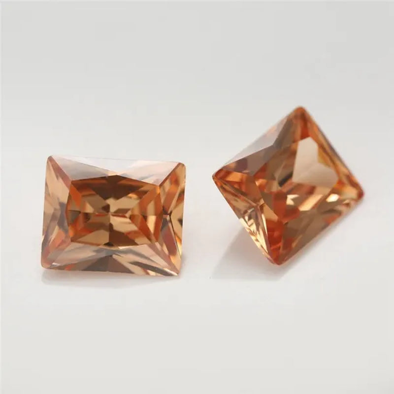Unheated 10.00 Cts Natural Mined 10mmx12mm Sri-Lanka Champagne Sapphire Rectangle Cut VVS Gem