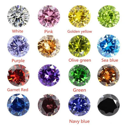 Moissanite 4 colors 5-12MM round high quality cut bare diamond gemstone DIY jewelry making