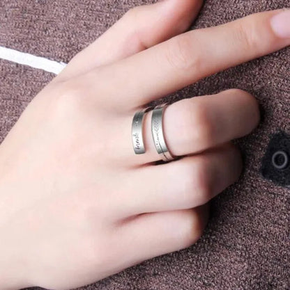 ANTIQUE DESIGN 925 Sterling Silver Ring Silver Keep Going Ring Inspirational Ring New Men's Women's Engraving Jewelry