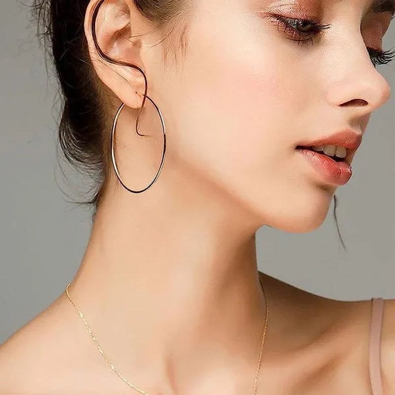 Large Hoop Earrings for Women Gorgeous Hypoallergenic 316L Stainless Steel Hoop Earrings for Girls