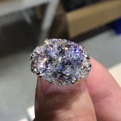 High Quality 4 Prong Setting White Sapphire Leaf Vine Rings for Women Bridal Wedding Luxury Ring Jewelry
