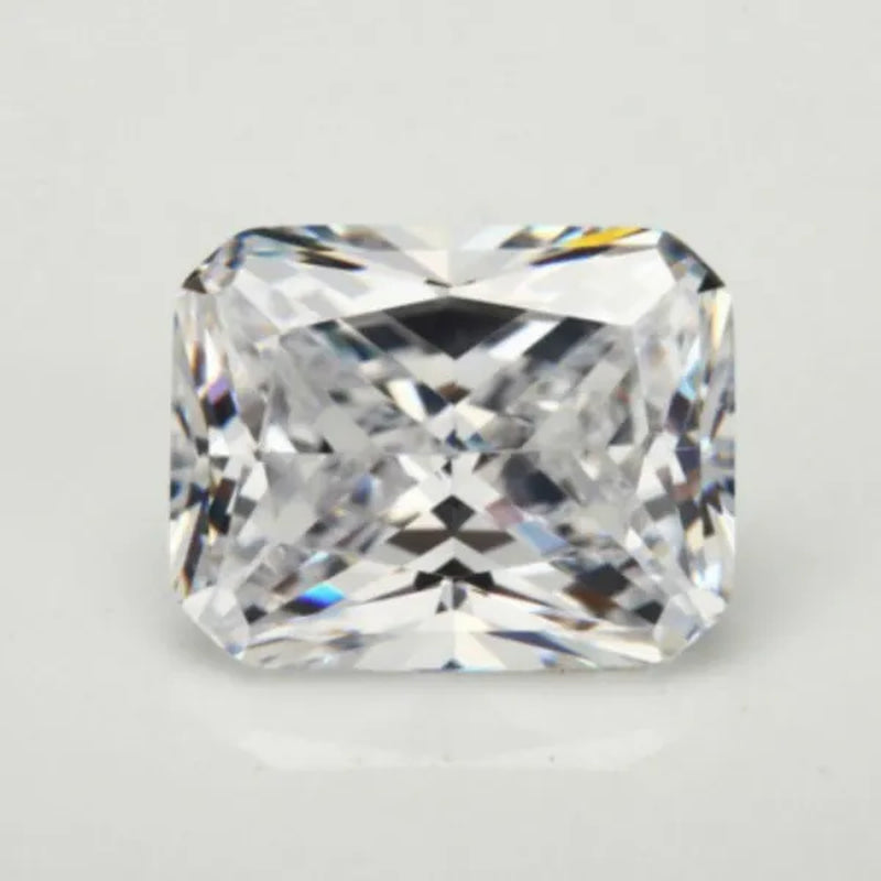 White Sapphire 2.32Ct 6X8Mm Emerald Faceted Cut Shape AAAAA VVS Loose Gemstone
