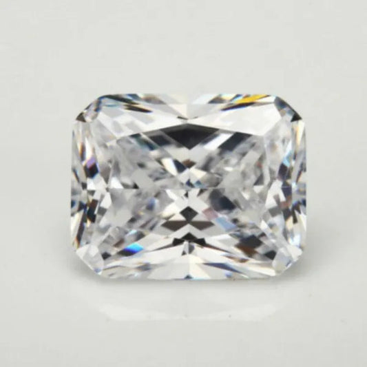 White Sapphire 2.32Ct 6X8Mm Emerald Faceted Cut Shape AAAAA VVS Loose Gemstone