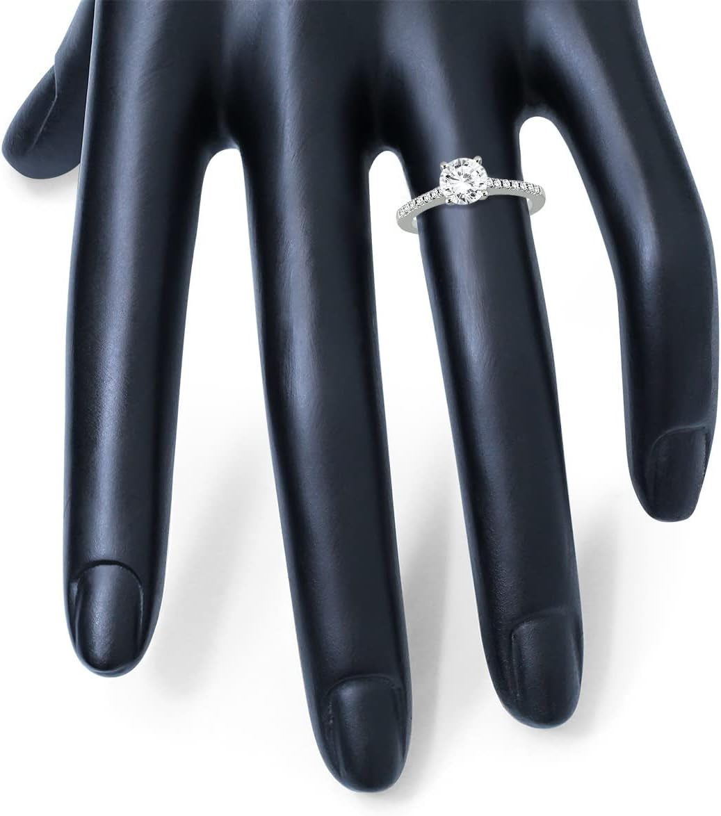 AGS Certified 1 1/8 Carat TW Diamond Ring in 14K White Gold (I-J Color, I2-I3 Clarity)
