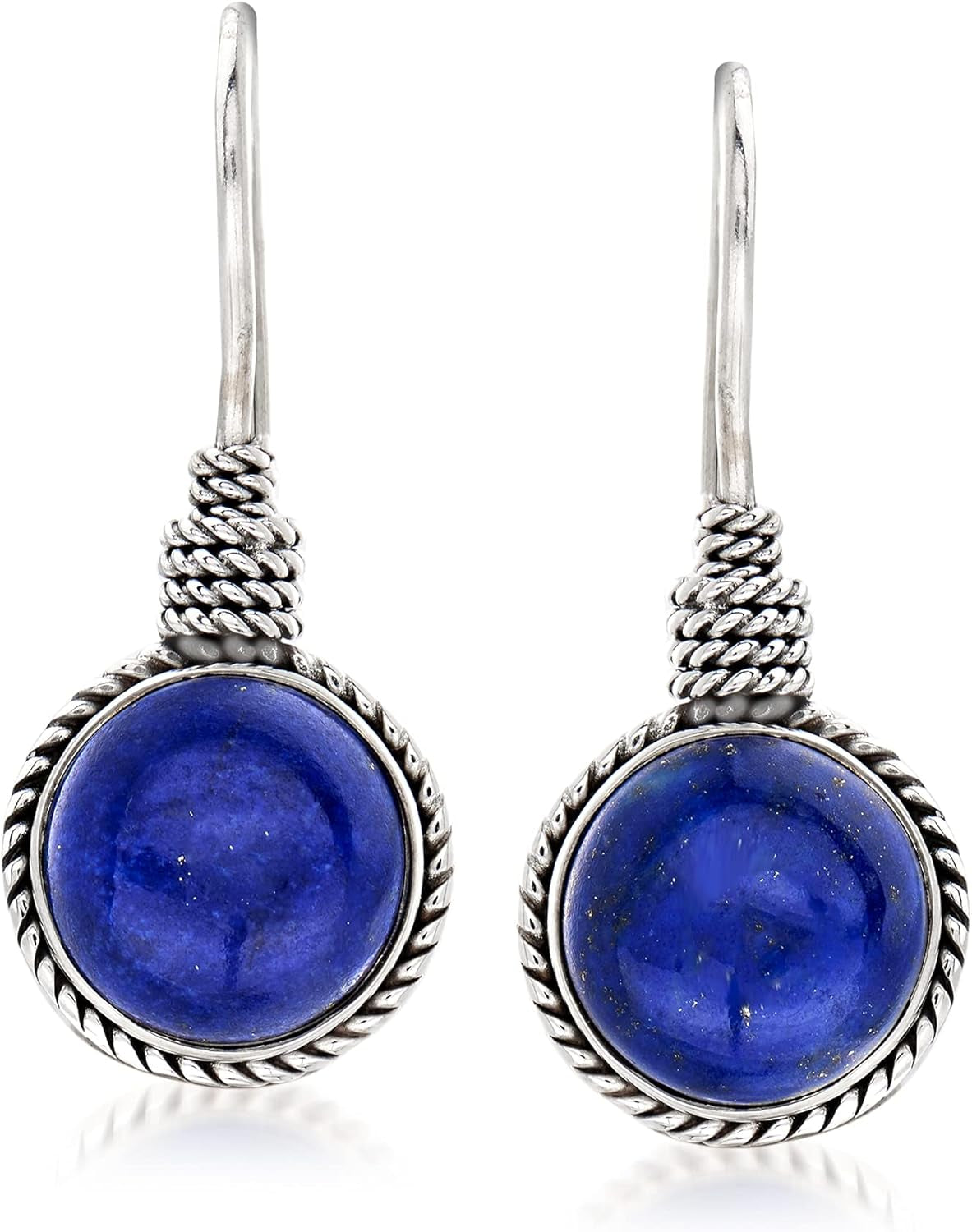 Lapis Drop Earrings in Sterling Silver