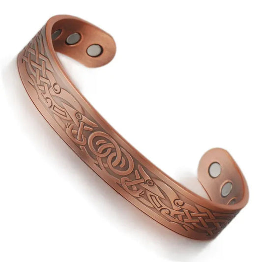 Anti Arthritis Rheumatism Pain Relief Bio Magnetic Pure Copper Bracelet Bangle for Men