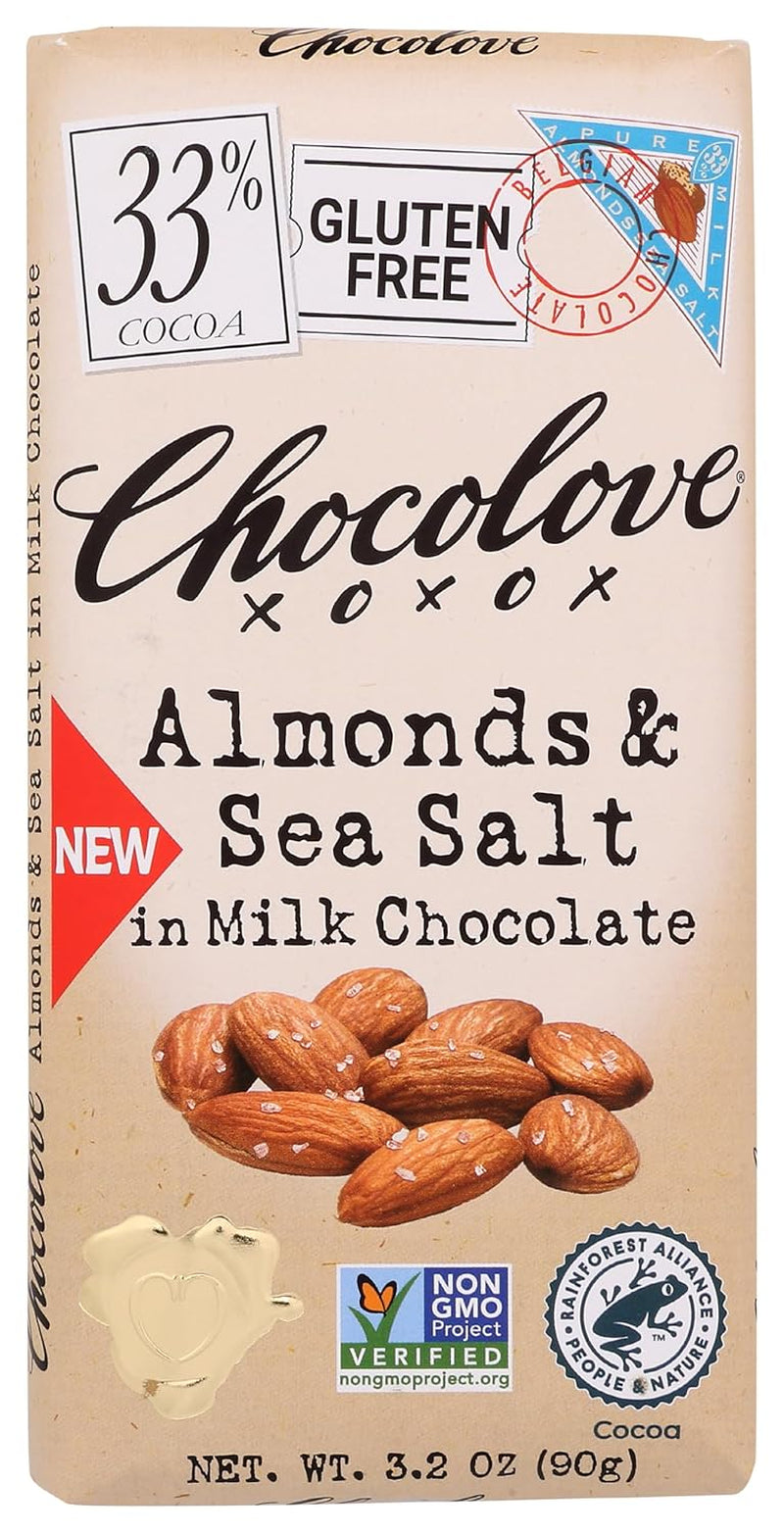 Almonds & Sea Salt Milk Chocolate Bar, 3.2 OZ