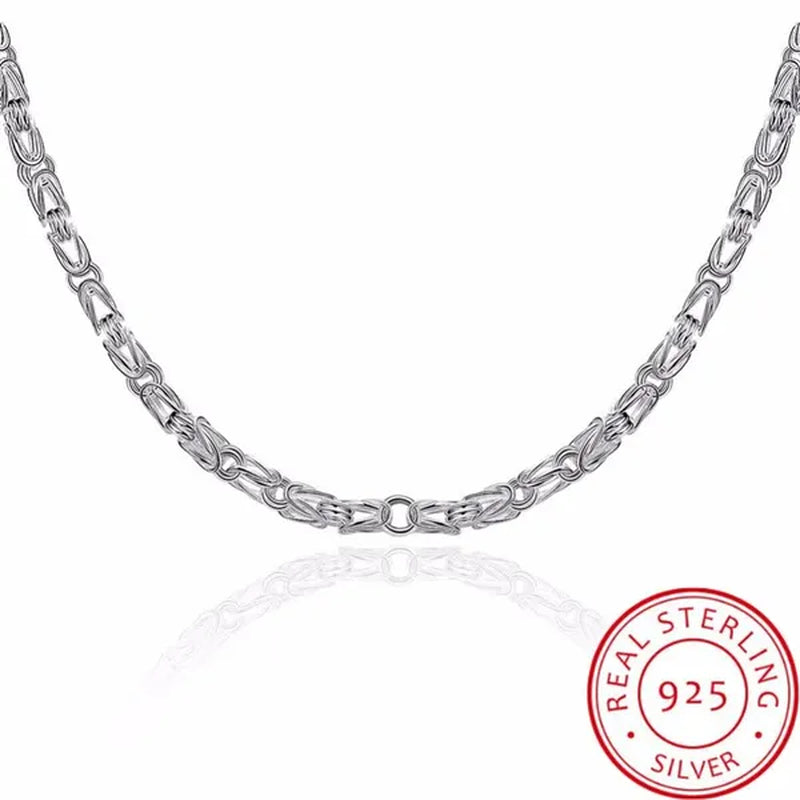 Personality 925 Sterling Silver Spigot Chain Dragon Necklace for Men Women Fashion Silver Jewelry Christmas Gifts