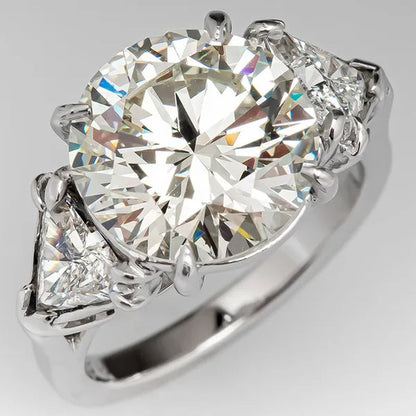 Women's Ring 925 Sterling Silver Natural 2.0ct Diamond Moissanite Round Cut Wedding Engagement Rings for Women Jewelry