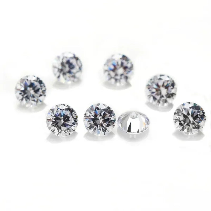 Round Brilliant Cut  5.0mm (0.5 ct) To 8.0mm (2 ct)  D Color Moissanites Loose Stone  Ring Jewelry Bracelet Material High Quality