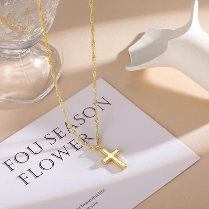 Gold Cross Necklace for Women Layered 14K Gold Plated Chain Cross Necklace Stackble Charm Cute Necklaces for Women Trendy Jewelry Gifts
