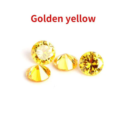 Moissanite 4 colors 5-12MM round high quality cut bare diamond gemstone DIY jewelry making