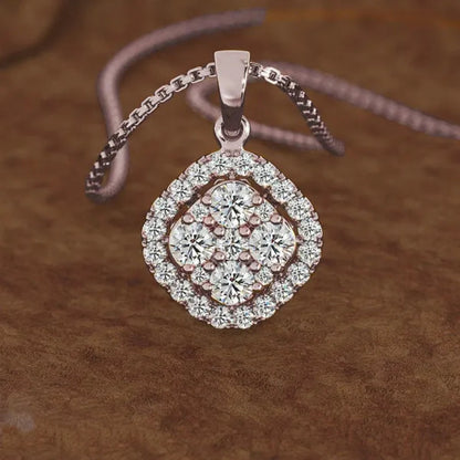 Classic Wedding Jewelry Set Stud Earrings + Pendant Necklace + Ring Lady Fashion Party Accessories