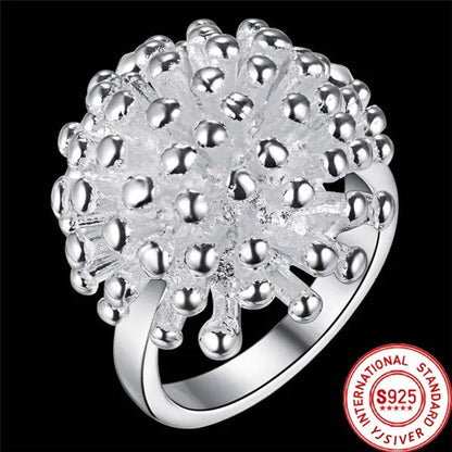 New 925 Sterling Silver Jewelry Fashion Noble Women Classic Personality Ring