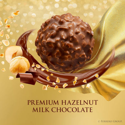 , 42 Count, Gourmet Milk Chocolate Hazelnut, Chocolate Gift Box, Individually Wrapped, 18.5 Oz