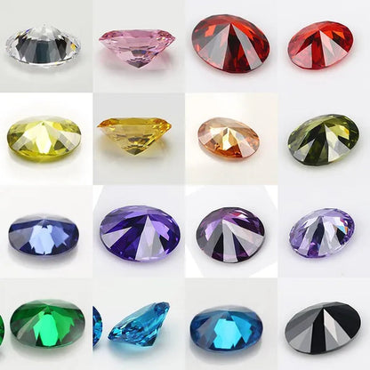 2PC 2.0Ct Loose Gemstone Oval Cut Cubic Zirconia Stone Jewelry Production Craft Bead Grade VVS 6*8Mm /0.23*0.31Inch