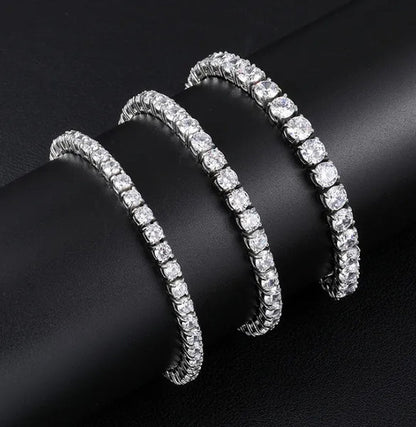 Necklace for Women Gorgeous Men's Gold Tennis Chain Icy Diamonds Hip Hop Choker Chain Necklace Bling Jewelry 18-30 Inches