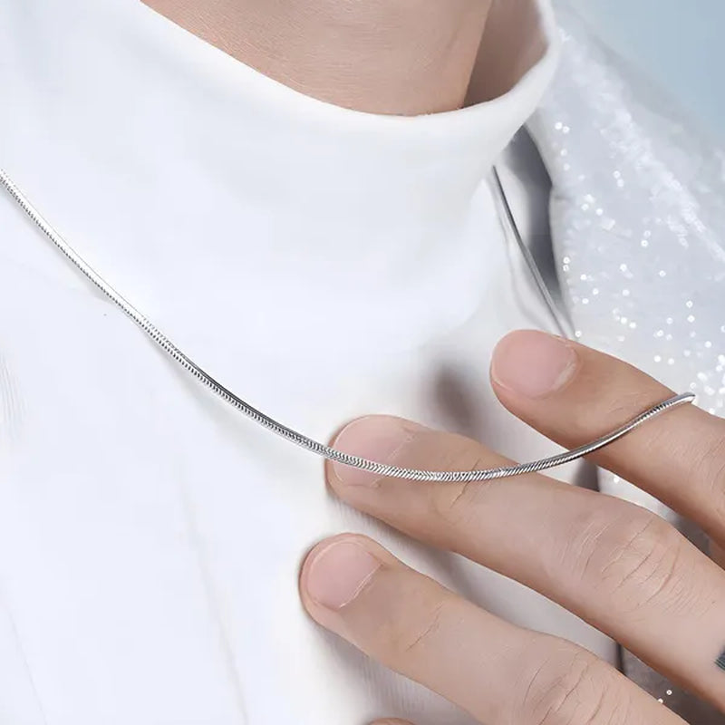 Fashion 925 Silver 1mm Chain Necklace 16 - 30 Inches