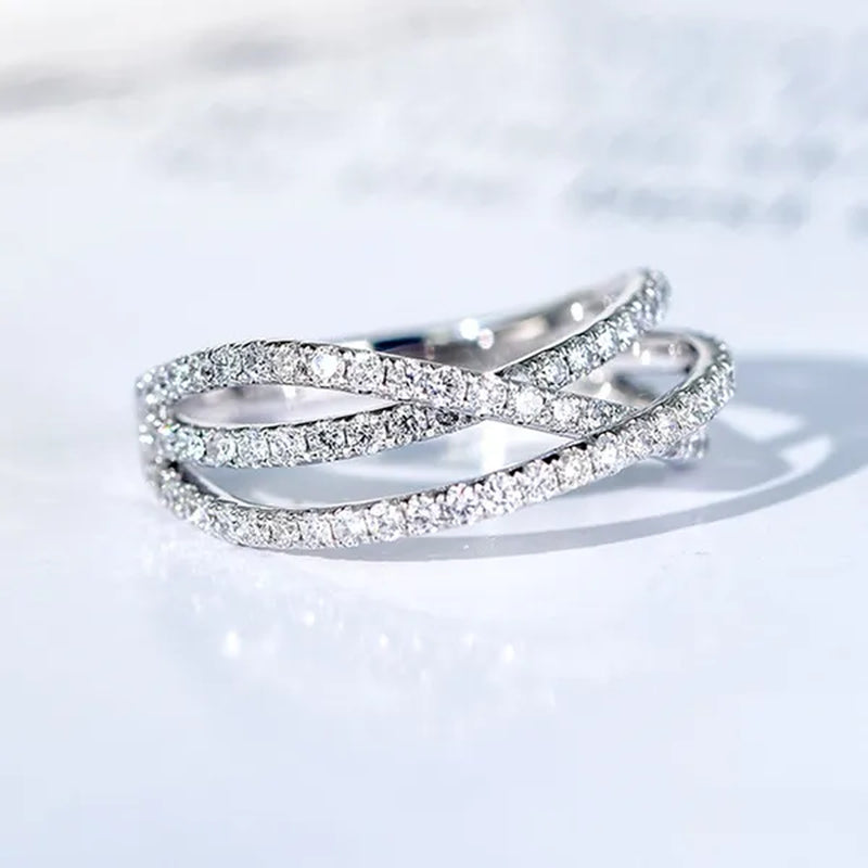 Women's Fashion Ring Romantic Bride Jewelry for Women Wedding Band Proposal Engagement Party Anniversary Gift