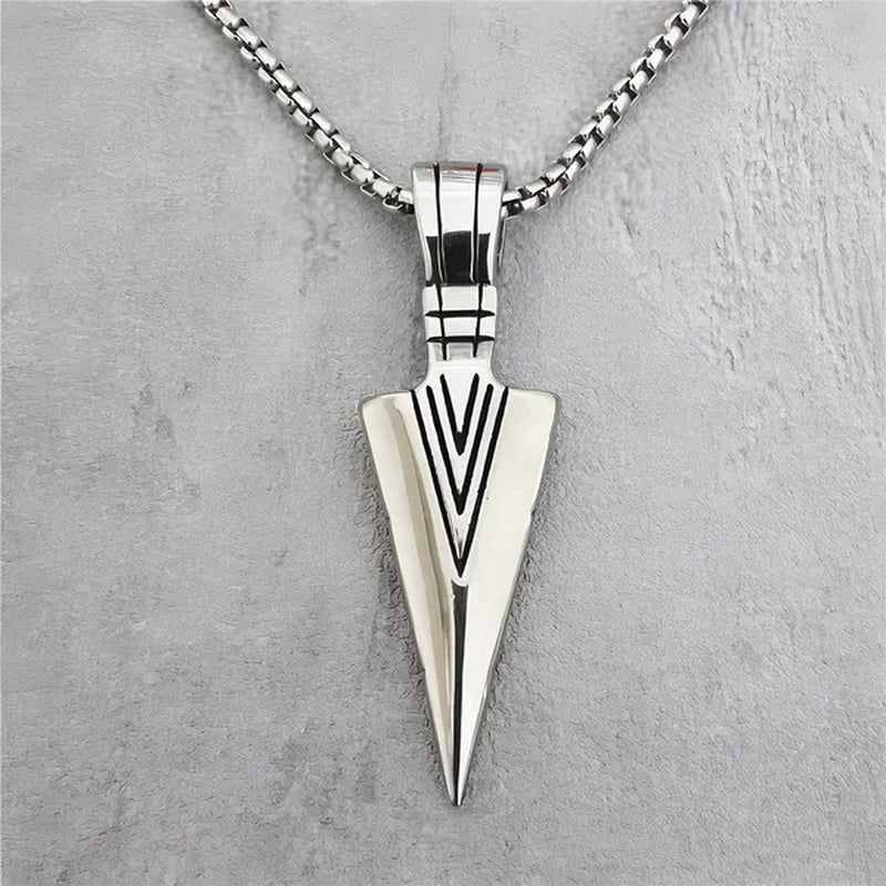 Men's Fashion Jewelry Black Gold Silver Color Pendant Long Chain Necklace Mens Necklaces