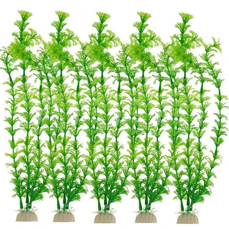 5Pcs 30cm Artificial Fake Plastic Water Grass Plants for Fish Tank Aquarium Decoration