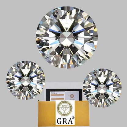 Natural 0.5/1.0/2.0Carat Moissanite D Color Round Shape VVS1 Excellent Clarity With GRA Certificate Report and Card