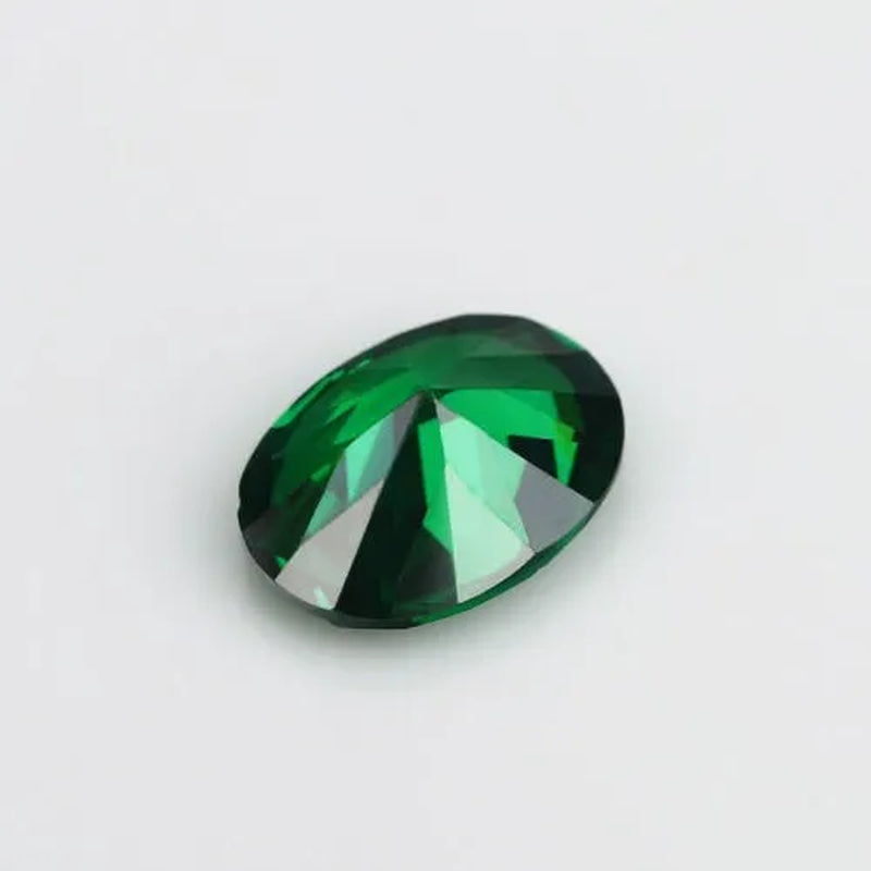 6X8Mm Green Emerald Sapphire Oval Cut Shape VVS AAAAA Loose Gemstone