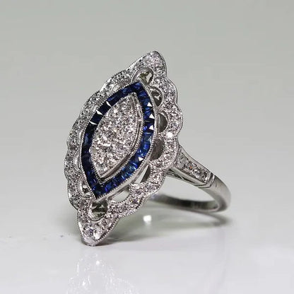 Antique Art Deco Big Ring Bridal Wedding Marriage Engagement Luxury Jewelry
