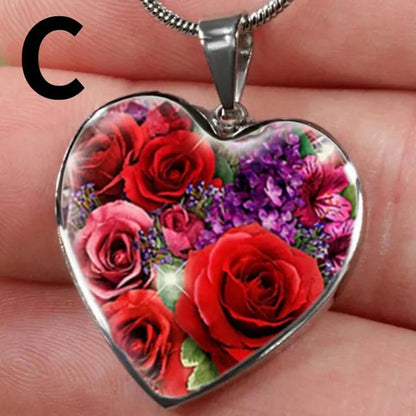 Luxury Fashion Creative Retro Color Black Rose Necklace Elegant Lovely Women'S Love Pendant Classic Romantic Valentine'S Day Necklace Gift Engagement Wedding Necklace Jewelry Anniversary Gift Necklace Christmas Gift Jewelry