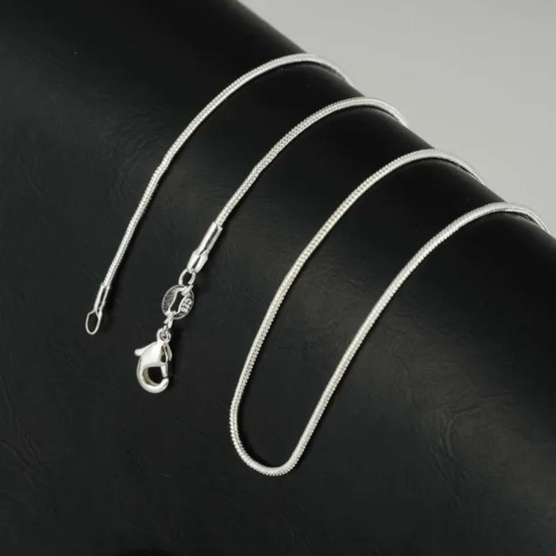 Wholesale Price  High Quality 10pcs/lot Snake Chain Necklaces Pendant 925 Sterling Silver Women Men Wedding Engagement Classic Jewelry Fashion Party Gift