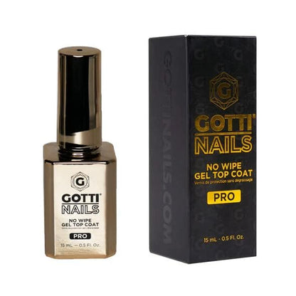 BEST No Wipe Gel Top Coat .5Oz 15Ml. Super Shiny High Gloss Polish LED UV Soak Off