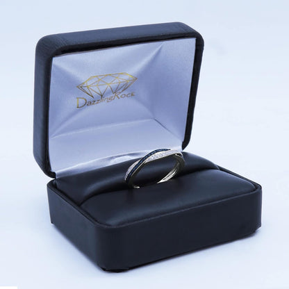 round Blue Sapphire & White Diamond Swirl Wedding Ring for Women in Gold