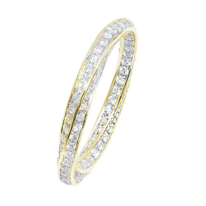 Amazing Jewelry for Women Band Fashion Fully Twisted Eternity Ring Romantic Bride Engagement Wedding Accessories Anniversary Gift Stackable Rings