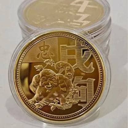 New Collection of Chinese Zodiac Commemorative Gold Coins Year of the Tiger Commemorative Coins Engraved Collection Craft Gifts