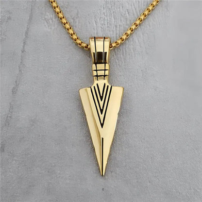 Men's Fashion Jewelry Black Gold Silver Color Pendant Long Chain Necklace Mens Necklaces