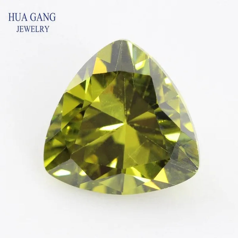 Trilion Triangle Shape Cubic Zirconia Stone Multicolor Brilliant Cut Loose CZ Synthetic Gems Beads for Jewelry AAAAA